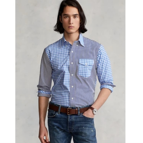 Polo Ralph Lauren Classic-Fit Button-Front Long Sleeve Woven Fun Shirt - Picture 1 of 11